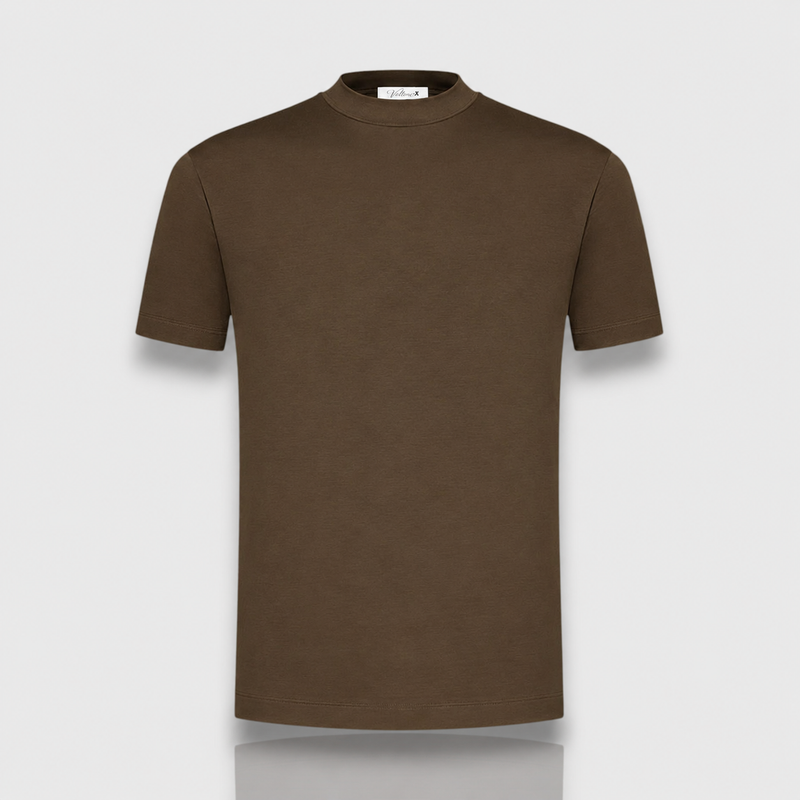 T-SHIRT MERCERISÉ CARAMEL