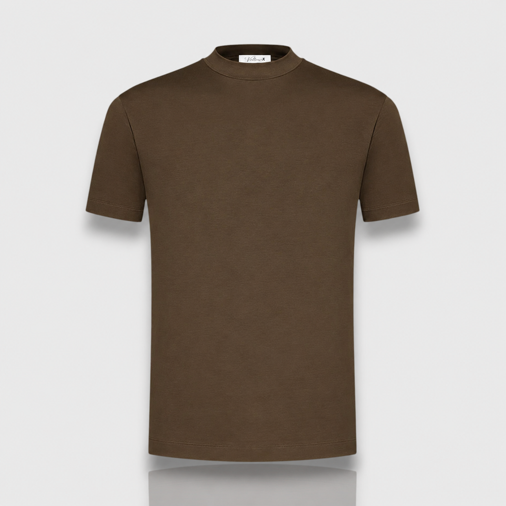 T-SHIRT MERCERIZED CAFÉ