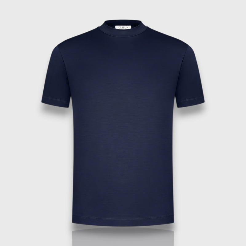 T-SHIRT MERCERISÉ MARINE