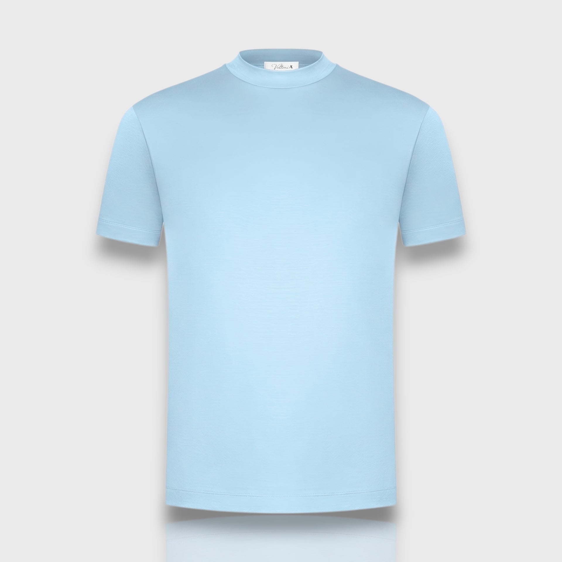 T-SHIRT MERCERIZED BLEU CLAIR