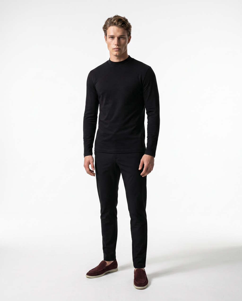 LONGSLEEVE MERCERIZED NOIR