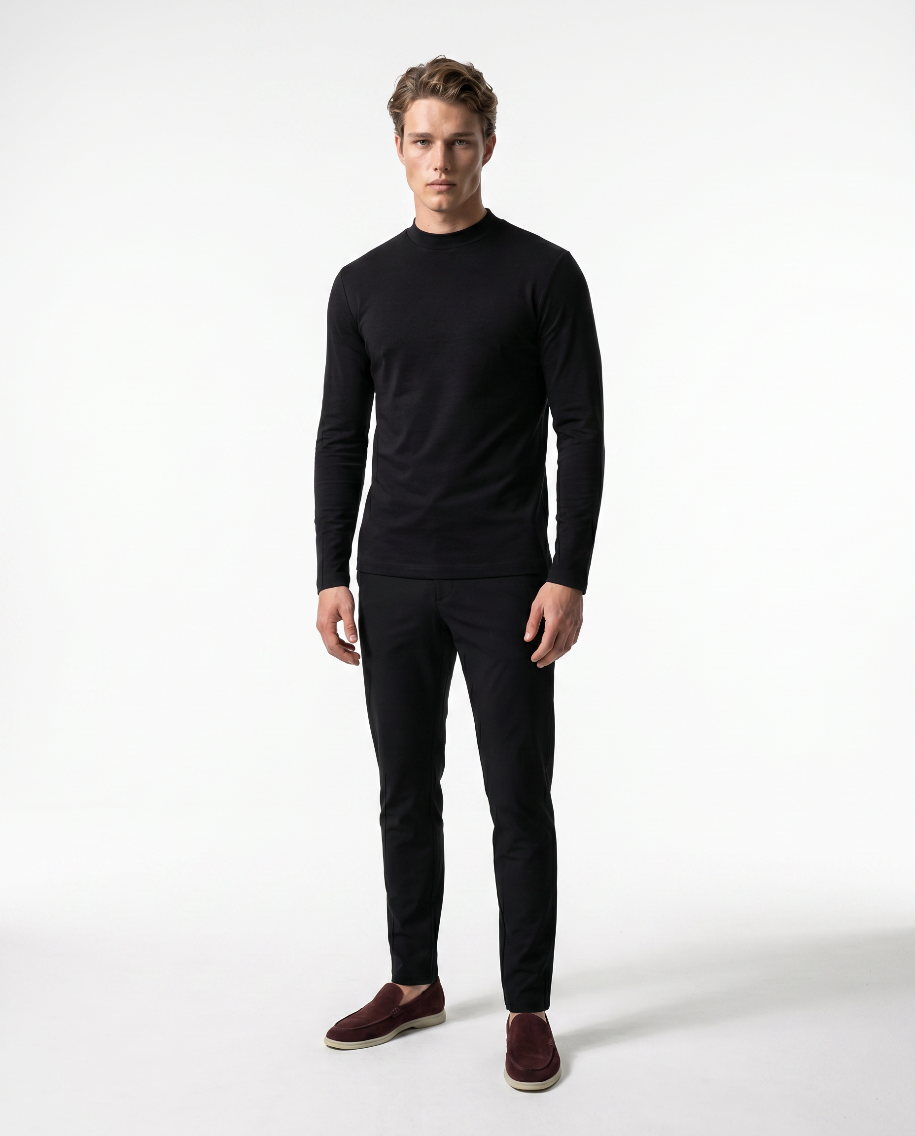 LONGSLEEVE MERCERIZED NOIR