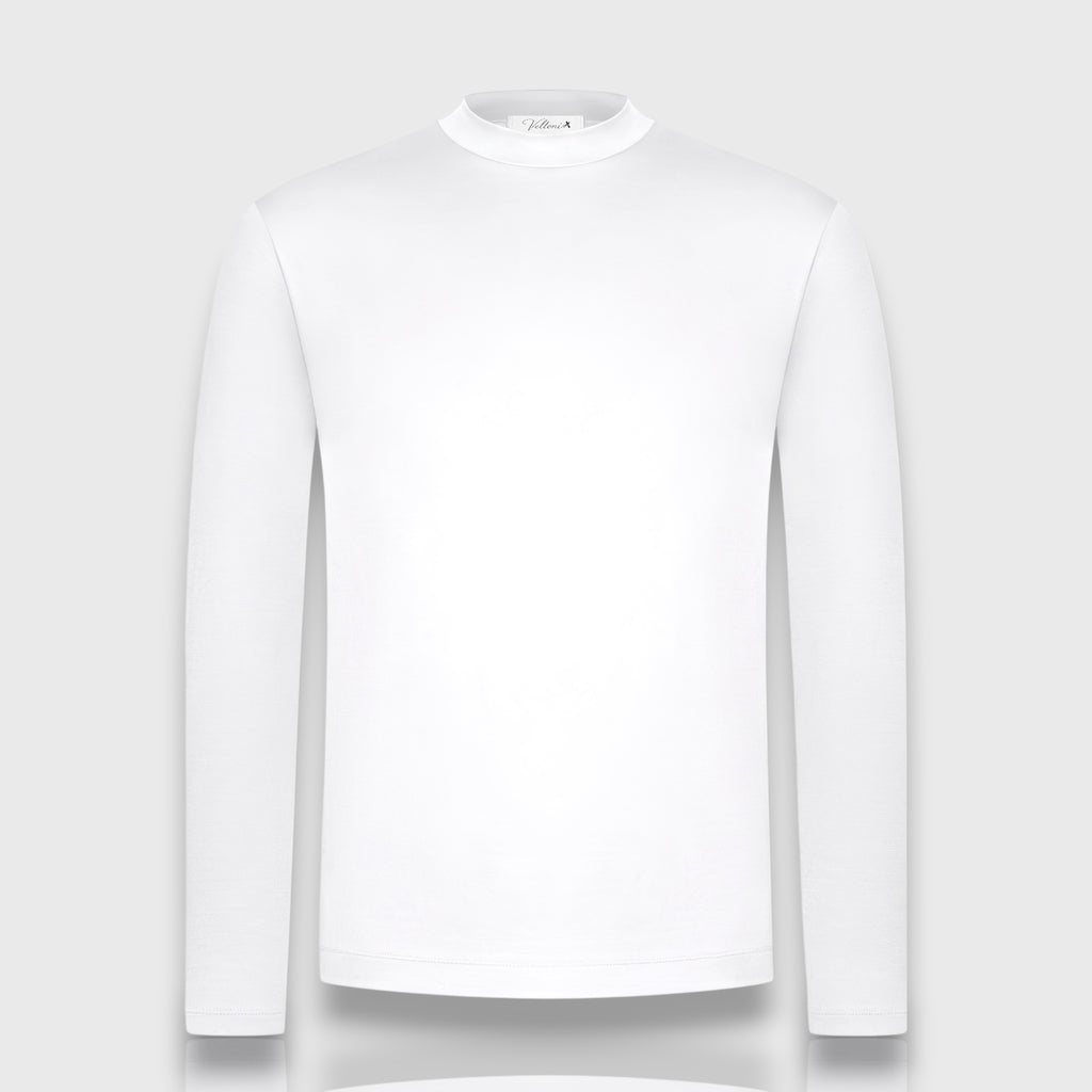 LONGSLEEVE MERCERIZED BLANC