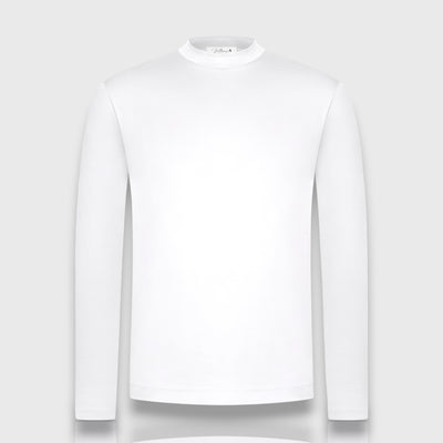 LONGSLEEVE MERCERIZED BLANC