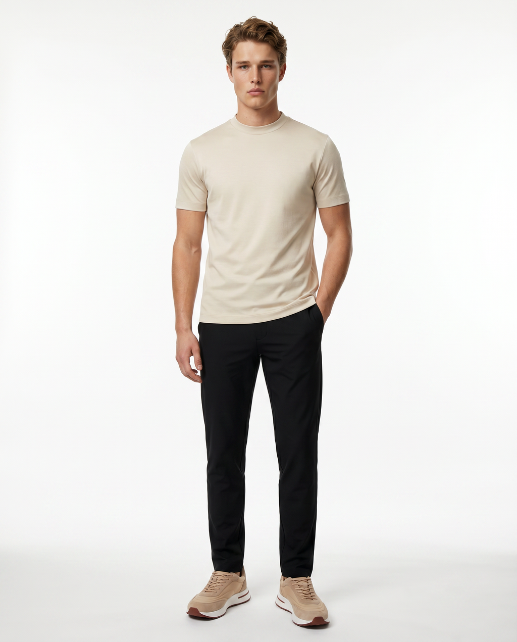 T-SHIRT MERCERIZED BEIGE