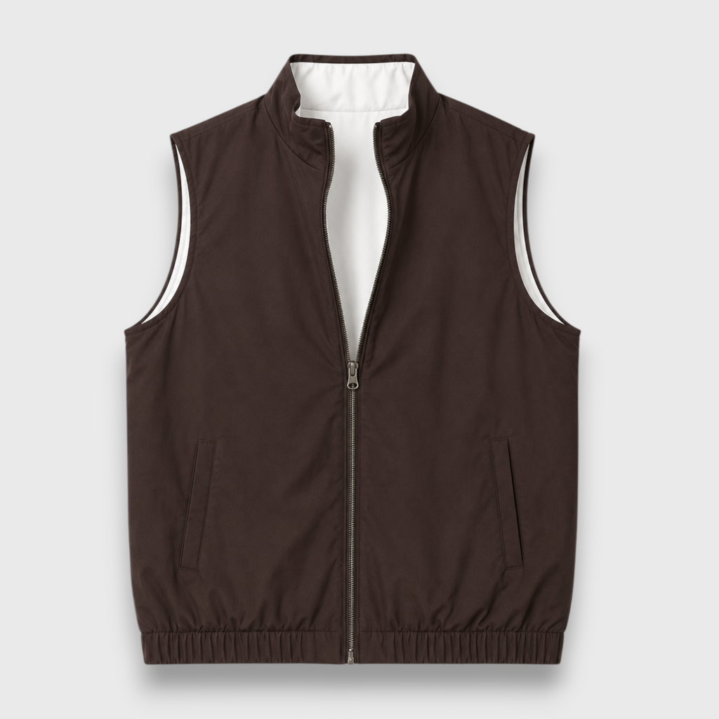 SANS MANCHES REVERSIBLE MARRON