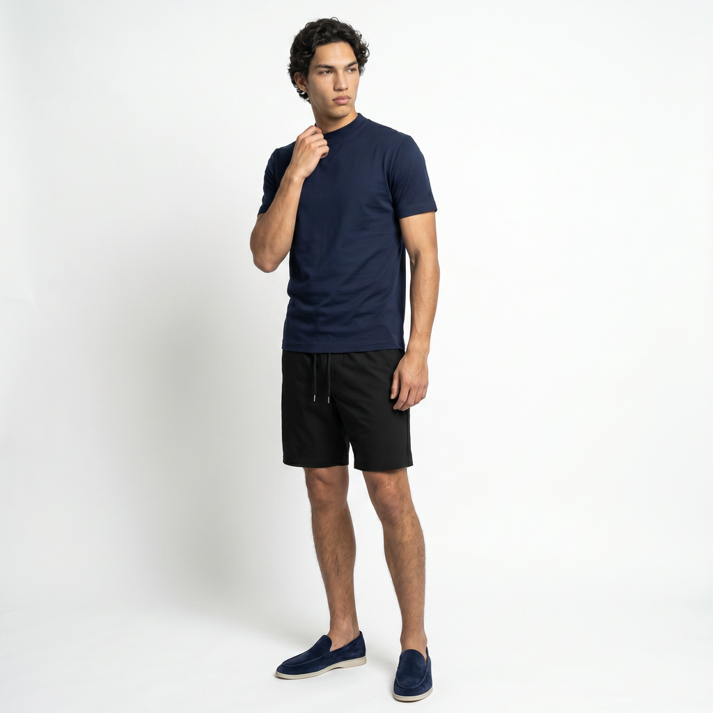 T-SHIRT MERCERIZED NAVY