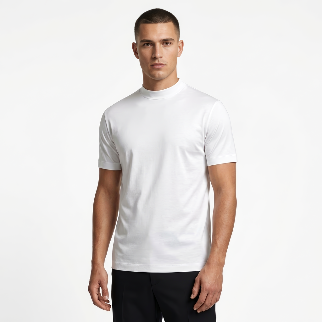T-SHIRT MERCERIZED BLANC
