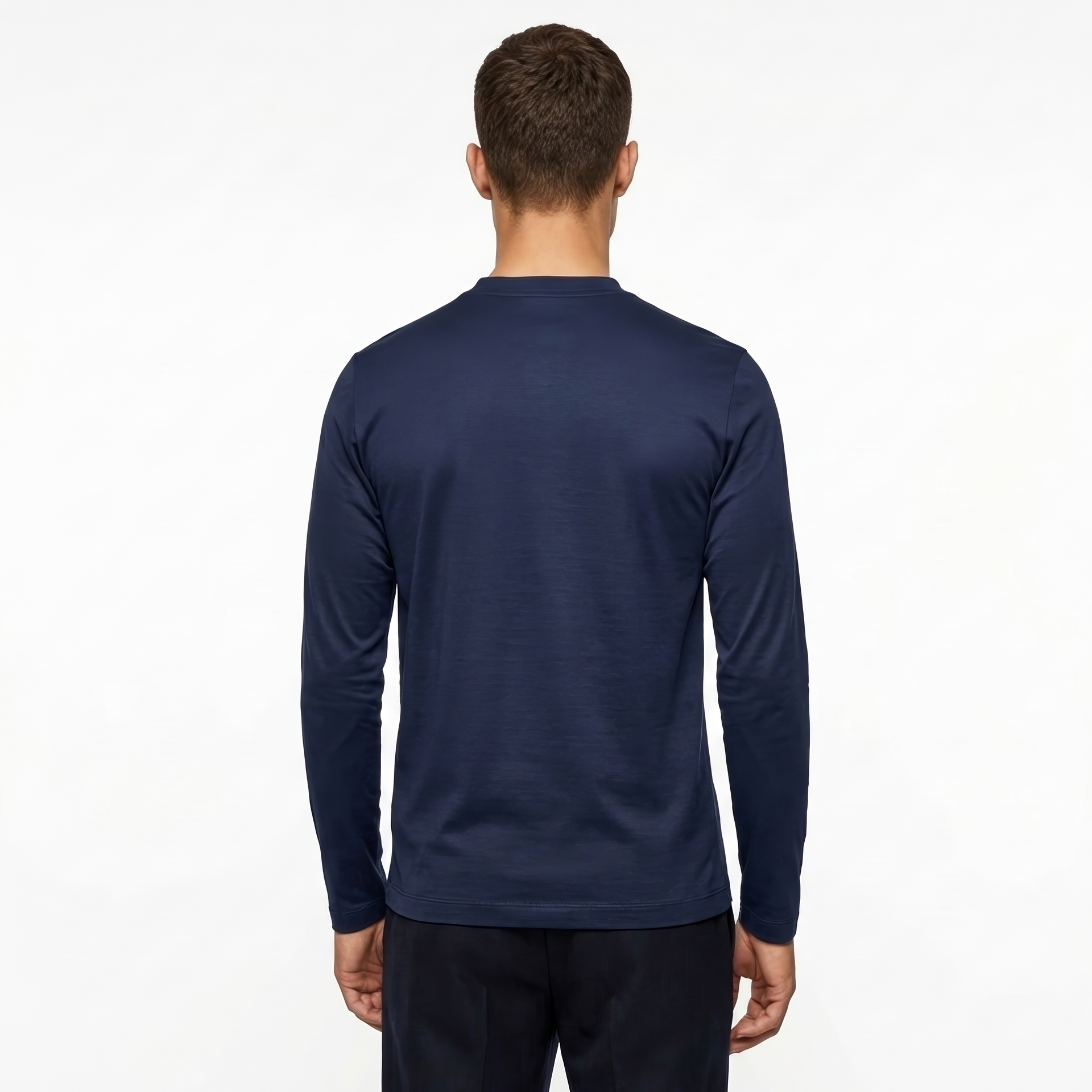 LONGSLEEVE MERCERIZED MARINE