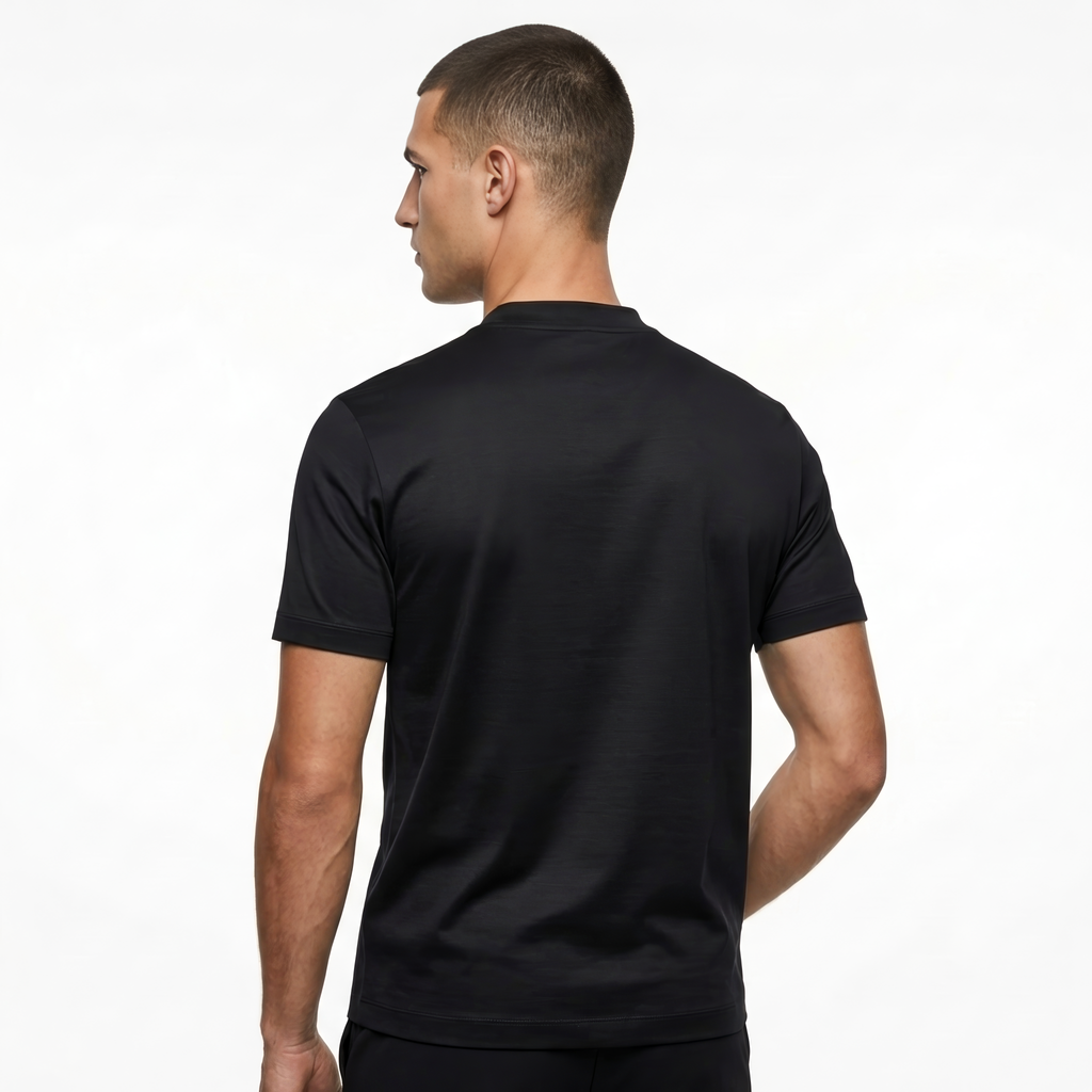 T-SHIRT MERCERIZED NOIR